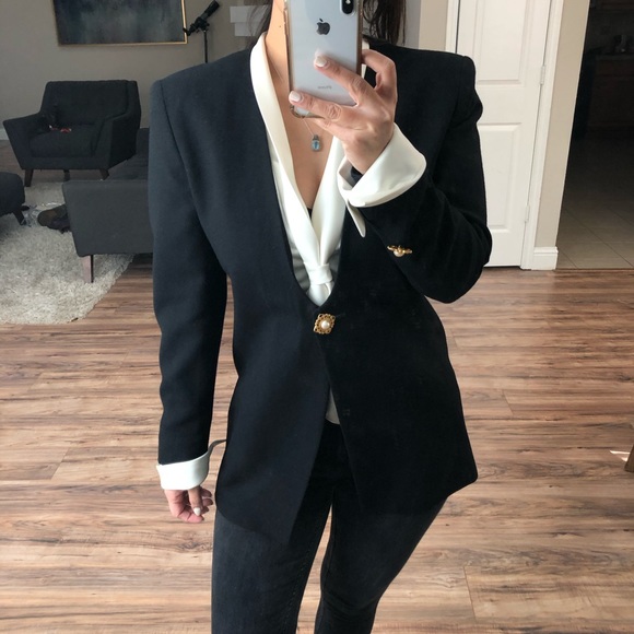 Dior Jackets & Blazers - Christian Dior Duchess Wool Blazer w/ silk inserts